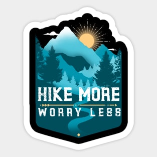 Hike More Worry Less Sticker